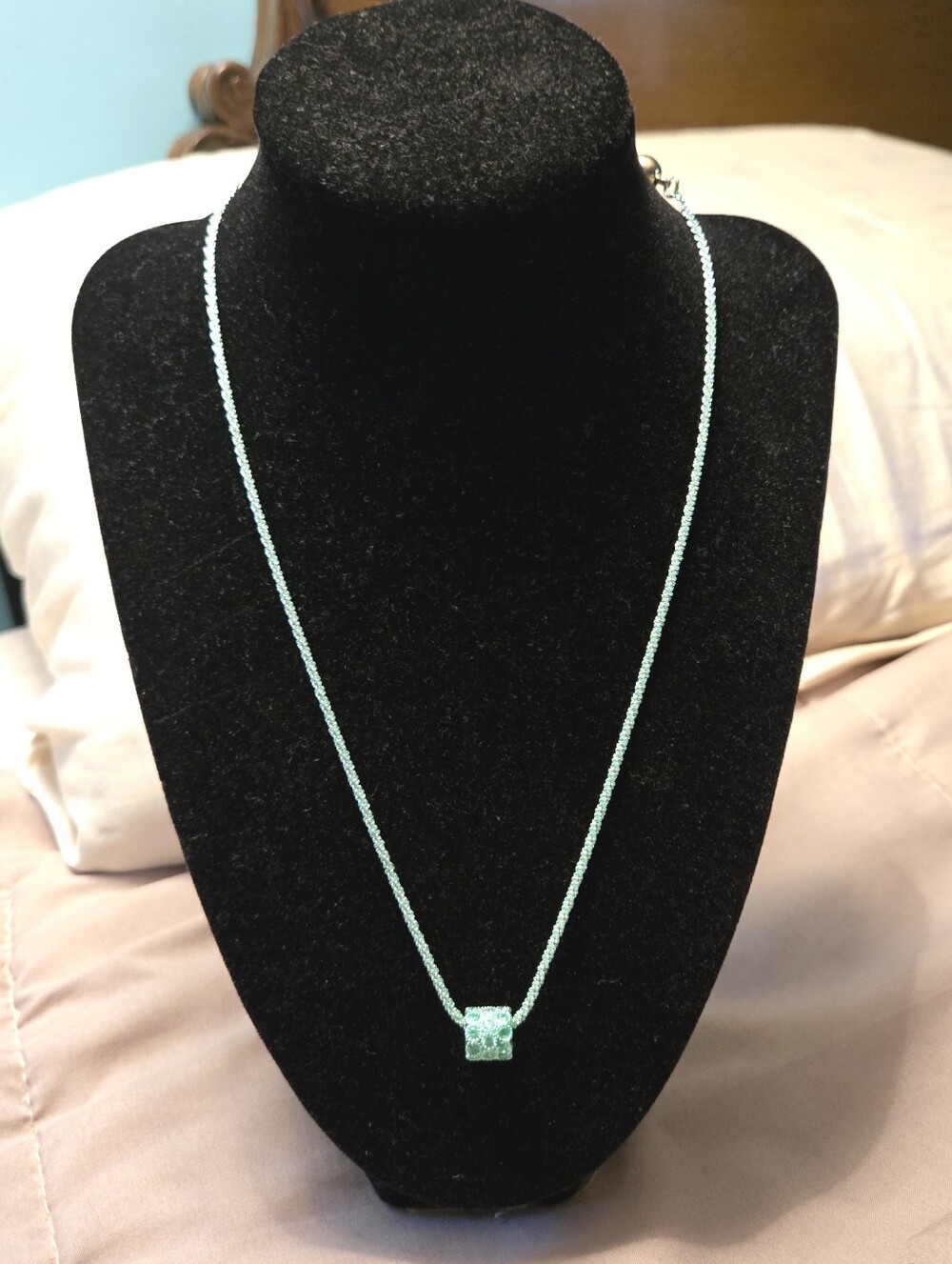 By Alexa Rae Light Aqua Necklace